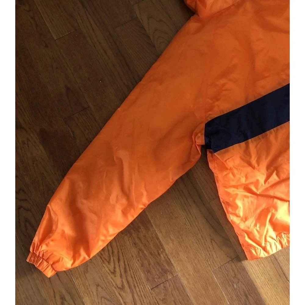 Vtg Auburn University Windbreaker Rain Jacket Orange Storm Duds Unisex Large